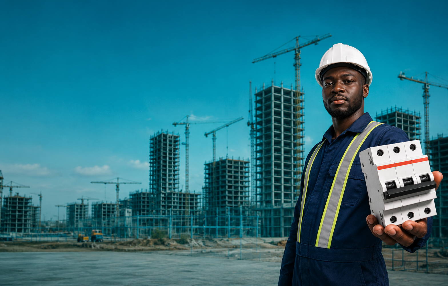 Technicien SONOTECH sur un chantier moderne